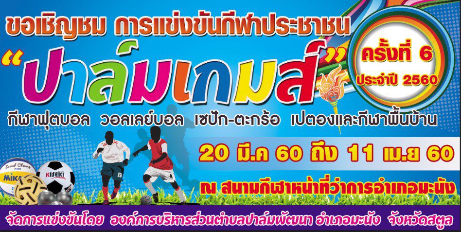 ปาล์มเกมครั้งที่ 6 ประจำปี 2560